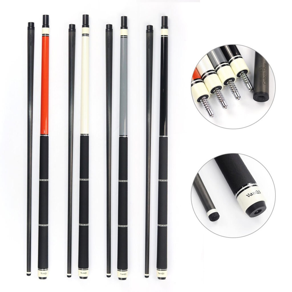 Taco De Billar Fibra De Carbono VanQS Profesional 12.5mm - 19 Onz